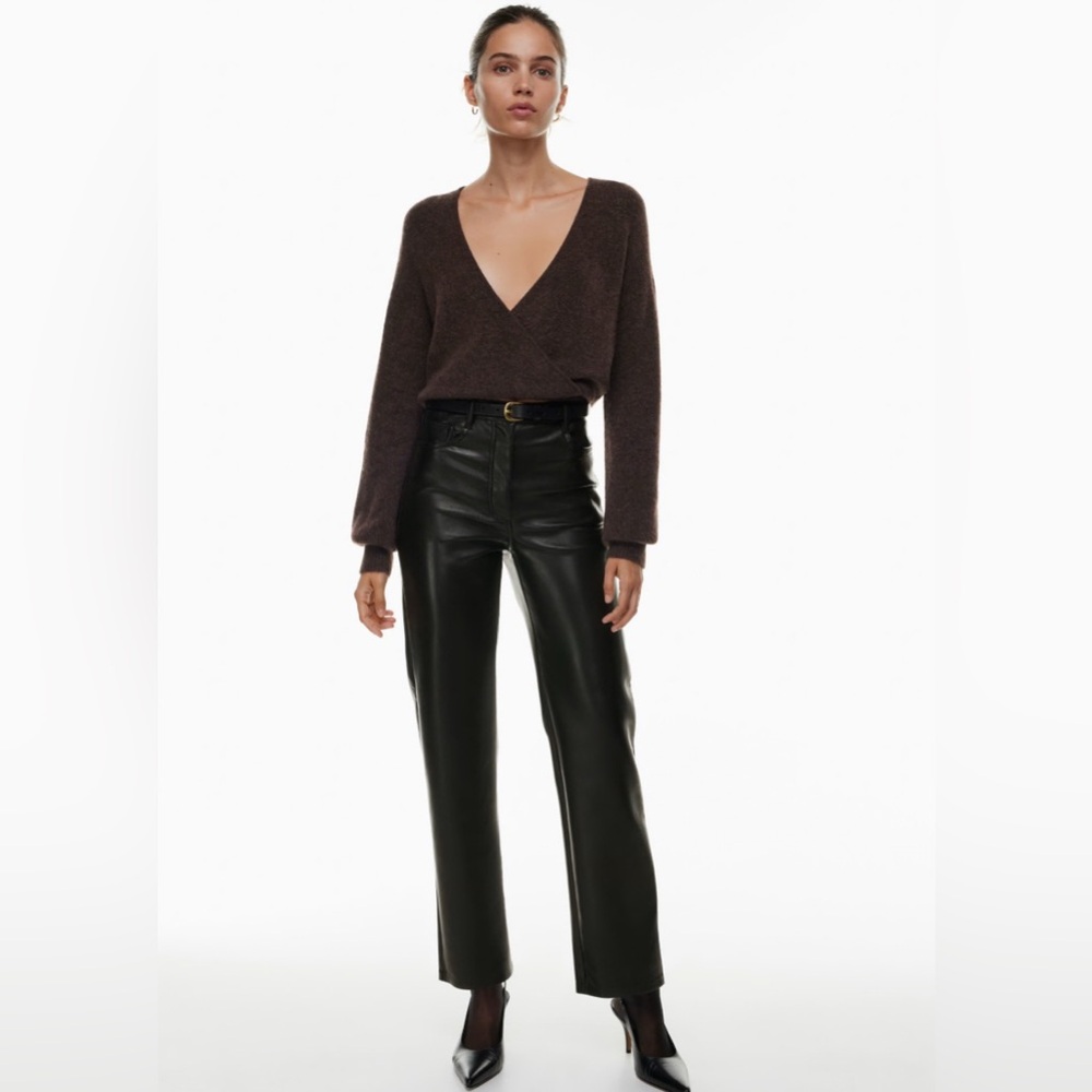 Aritzia Melina Vegan Leather Pant - Black